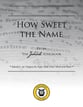 How Sweet the Name Three-Part Mixed choral sheet music cover